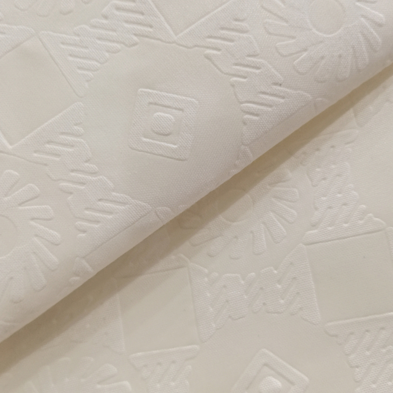 TMIE-08-2-1 Smal bredde stoff Høy tetthet 100GSM tilpasset farge farget med 3D-preget polyester poplin stoff
