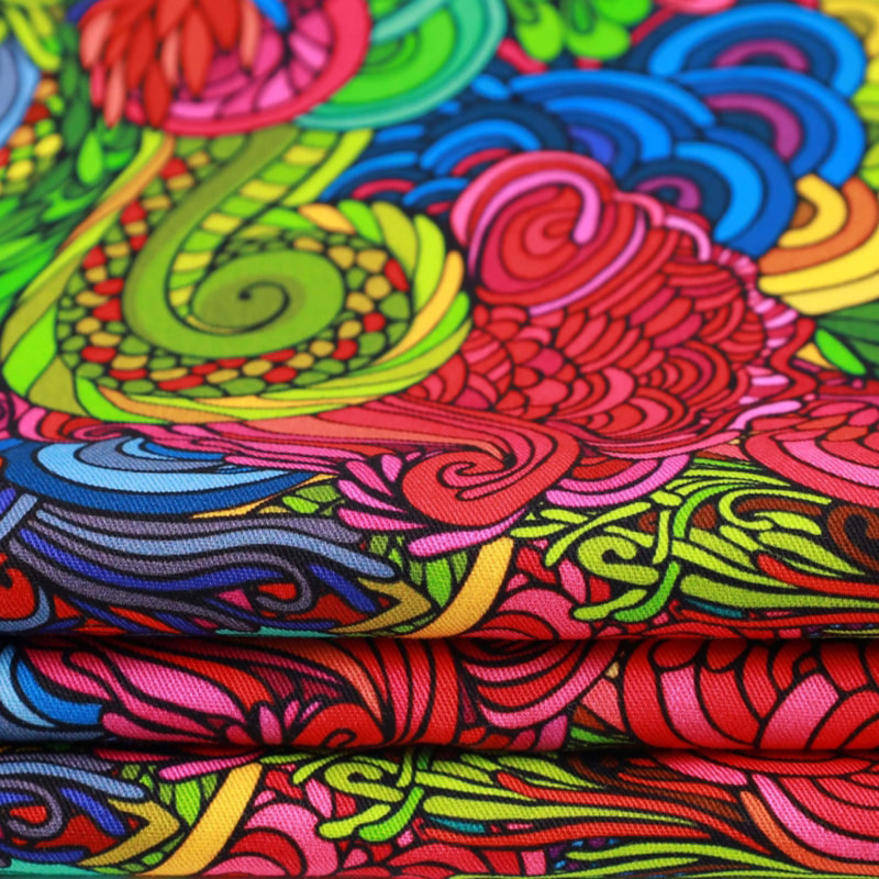 TMIE-08-3-2 115GSM Polyester Print Twill Poplin Stoff