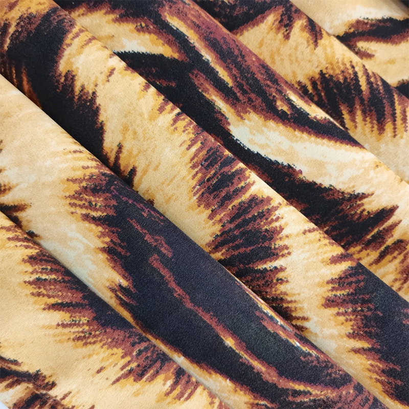 TIME-15-2 -2 150CM Bredde Lett Vekt 110GSM 4-veis Stretch Print Mønster Polyester Stoff