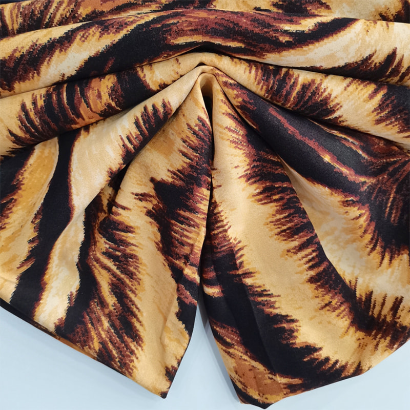 TIME-15-2 -2 150CM Bredde Lett Vekt 110GSM 4-veis Stretch Print Mønster Polyester Stoff